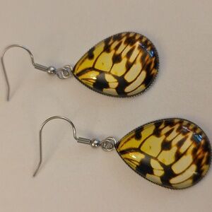 Monarch Butterfly Teardrop multicolor Acrylic Earrings
